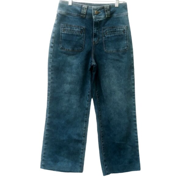 Moixx Denim Women's Jeans Size 30 Blue High-Waist Wide-Leg Boot Cut Jeans Peru
